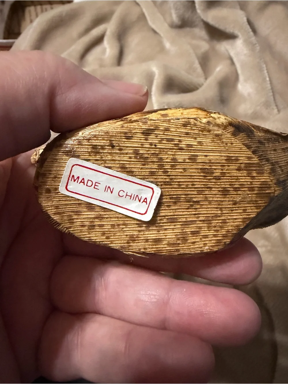 Natural Brown Decorative Bird Ornament